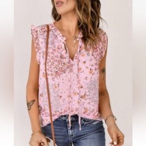 💗 Pink Floral Top - Sz XL